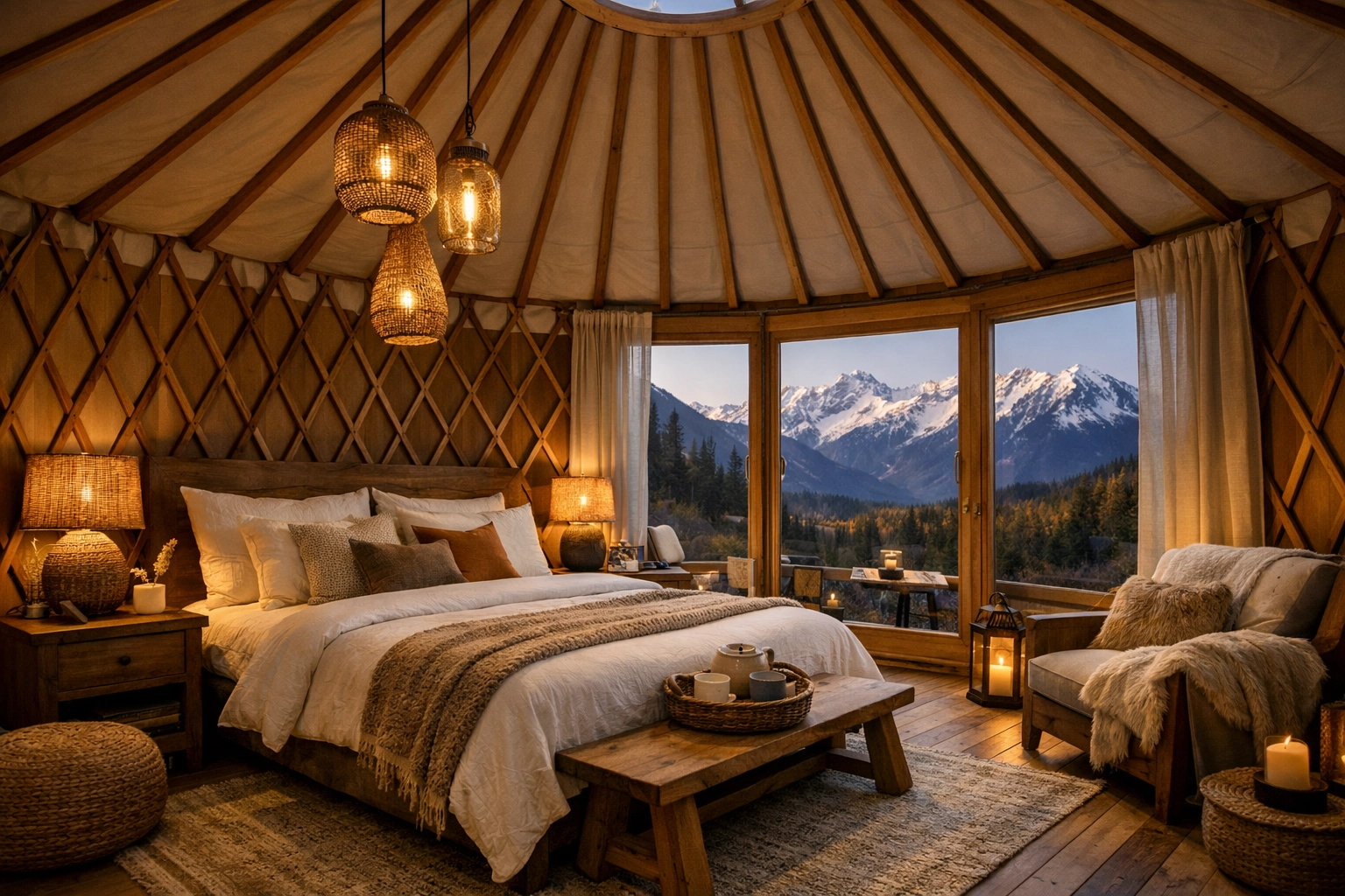 Luxury Yurt Interior